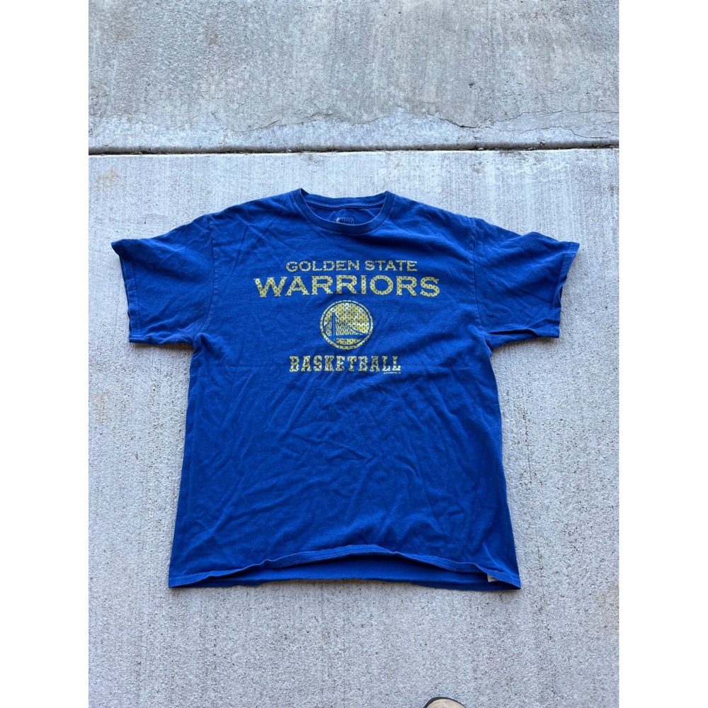 NBA Golden State Warriors Basketball Graphic T-Shirt Mens Large Blue GSW Tee